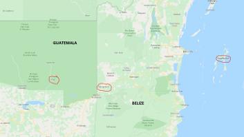 0_Map 4 days on Turneffe Atoll, and 3 days in San-Ignacio, with a day tour to the Maya site of Tikal (Guatemala)
